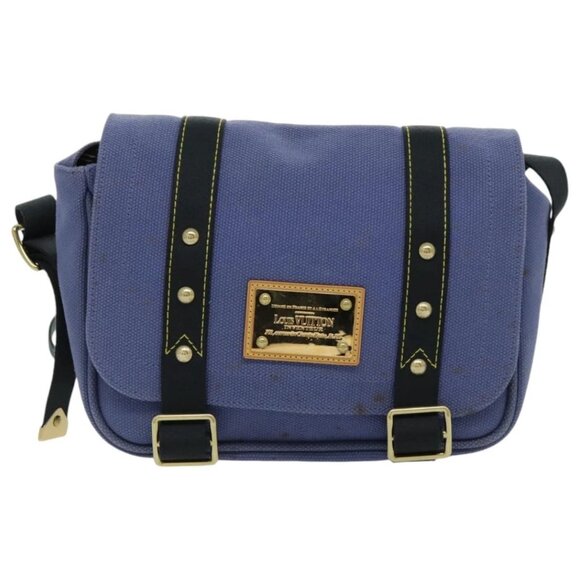 LOUIS VUITTON Antigua Buzzus PM Shoulder Bag Blue M40081 LV Auth bs19172 - Picture 2 of 16